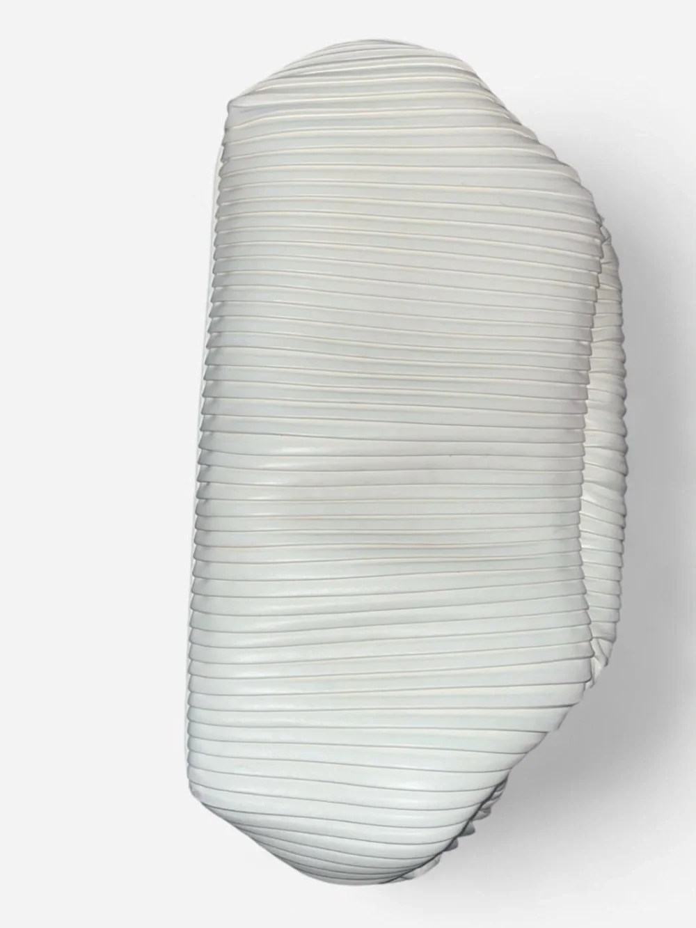 Elegant White Pleated Clutch Wristlet